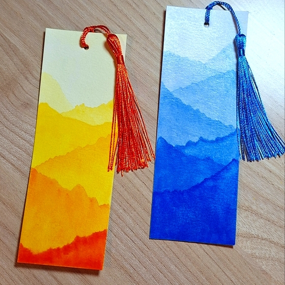 Laura Rath, Artist Other - Hand-painted Abstract Landscape Bookmarks - Set of 2 (NWOT)